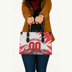 Personalised Sydney Swans Fan Pride Leather Bag Fierce Swan Mascot Graphic Art With Sydney City Skyline