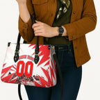 Personalised Sydney Swans Fan Pride Leather Bag Fierce Swan Mascot Graphic Art With Sydney City Skyline