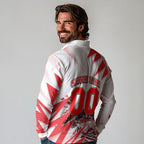 Personalised Sydney Swans Fan Pride Long Sleeve Polo Shirt Fierce Swan Mascot Graphic Art With Sydney City Skyline