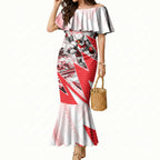 Personalised Sydney Swans Fan Pride Mermaid Dress Fierce Swan Mascot Graphic Art With Sydney City Skyline