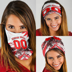 Personalised Sydney Swans Fan Pride Neck Gaiter Fierce Swan Mascot Graphic Art With Sydney City Skyline