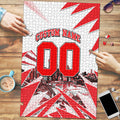 Personalised Sydney Swans Fan Pride Puzzle Fierce Swan Mascot Graphic Art With Sydney City Skyline