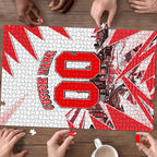 Personalised Sydney Swans Fan Pride Puzzle Fierce Swan Mascot Graphic Art With Sydney City Skyline