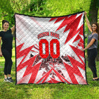Personalised Sydney Swans Fan Pride Quilt Fierce Swan Mascot Graphic Art With Sydney City Skyline
