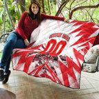 Personalised Sydney Swans Fan Pride Quilt Fierce Swan Mascot Graphic Art With Sydney City Skyline