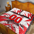 Personalised Sydney Swans Fan Pride Quilt Bed Set Fierce Swan Mascot Graphic Art With Sydney City Skyline