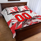 Personalised Sydney Swans Fan Pride Quilt Bed Set Fierce Swan Mascot Graphic Art With Sydney City Skyline