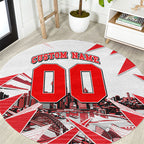 Personalised Sydney Swans Fan Pride Round Carpet Fierce Swan Mascot Graphic Art With Sydney City Skyline