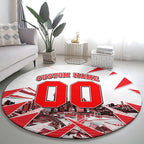 Personalised Sydney Swans Fan Pride Round Carpet Fierce Swan Mascot Graphic Art With Sydney City Skyline
