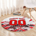 Personalised Sydney Swans Fan Pride Round Carpet Fierce Swan Mascot Graphic Art With Sydney City Skyline