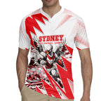 Personalised Sydney Swans Fan Pride Rugby Jersey Fierce Swan Mascot Graphic Art With Sydney City Skyline