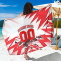 Personalised Sydney Swans Fan Pride Sarong Fierce Swan Mascot Graphic Art With Sydney City Skyline