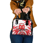 Personalised Sydney Swans Fan Pride Shoulder Handbag Fierce Swan Mascot Graphic Art With Sydney City Skyline