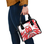 Personalised Sydney Swans Fan Pride Shoulder Handbag Fierce Swan Mascot Graphic Art With Sydney City Skyline