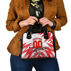 Personalised Sydney Swans Fan Pride Shoulder Handbag Fierce Swan Mascot Graphic Art With Sydney City Skyline
