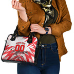 Personalised Sydney Swans Fan Pride Shoulder Handbag Fierce Swan Mascot Graphic Art With Sydney City Skyline