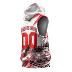 Personalised Sydney Swans Fan Pride Sleeveless Hoodie Fierce Swan Mascot Graphic Art With Sydney City Skyline