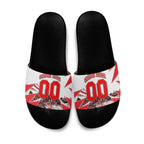 Personalised Sydney Swans Fan Pride Slide Sandals Fierce Swan Mascot Graphic Art With Sydney City Skyline
