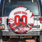 Personalised Sydney Swans Fan Pride Spare Tire Cover Fierce Swan Mascot Graphic Art With Sydney City Skyline