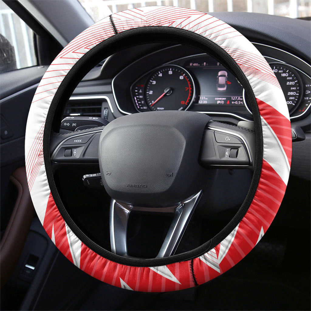 Sydney Swans Fan Pride Steering Wheel Cover Fierce Swan Mascot Graphic Art With Sydney City Skyline