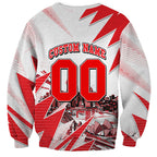 Personalised Sydney Swans Fan Pride Sweatshirt Fierce Swan Mascot Graphic Art With Sydney City Skyline