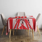 Personalised Sydney Swans Fan Pride Tablecloth Fierce Swan Mascot Graphic Art With Sydney City Skyline