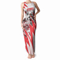Personalised Sydney Swans Fan Pride Tank Maxi Dress Fierce Swan Mascot Graphic Art With Sydney City Skyline