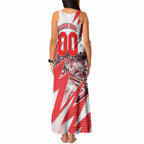 Personalised Sydney Swans Fan Pride Tank Maxi Dress Fierce Swan Mascot Graphic Art With Sydney City Skyline
