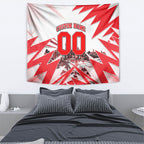 Personalised Sydney Swans Fan Pride Tapestry Fierce Swan Mascot Graphic Art With Sydney City Skyline