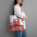 Personalised Sydney Swans Fan Pride Tote Bag Fierce Swan Mascot Graphic Art With Sydney City Skyline