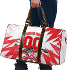 Personalised Sydney Swans Fan Pride Travel Bag Fierce Swan Mascot Graphic Art With Sydney City Skyline