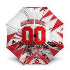Personalised Sydney Swans Fan Pride Umbrella Fierce Swan Mascot Graphic Art With Sydney City Skyline
