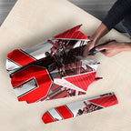 Personalised Sydney Swans Fan Pride Umbrella Fierce Swan Mascot Graphic Art With Sydney City Skyline