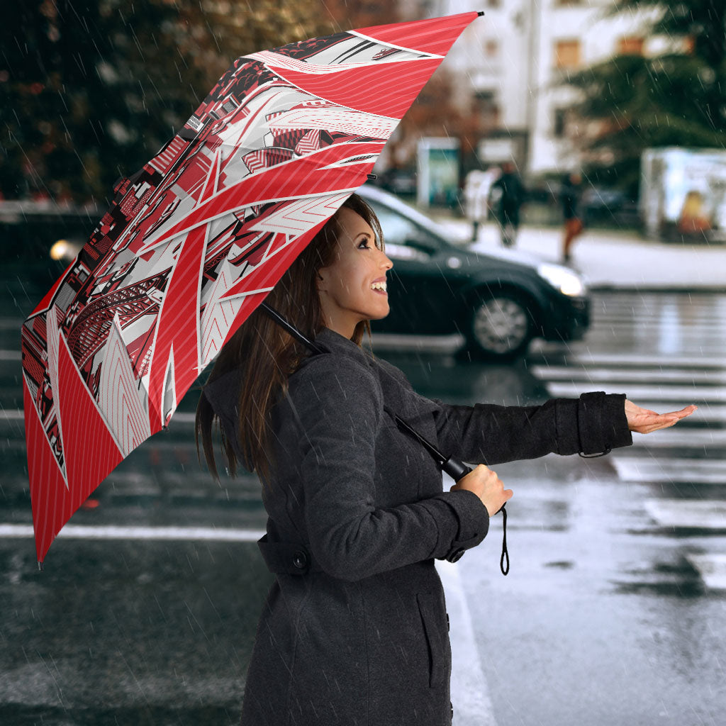 Personalised Sydney Swans Fan Pride Umbrella Fierce Swan Mascot Graphic Art With Sydney City Skyline