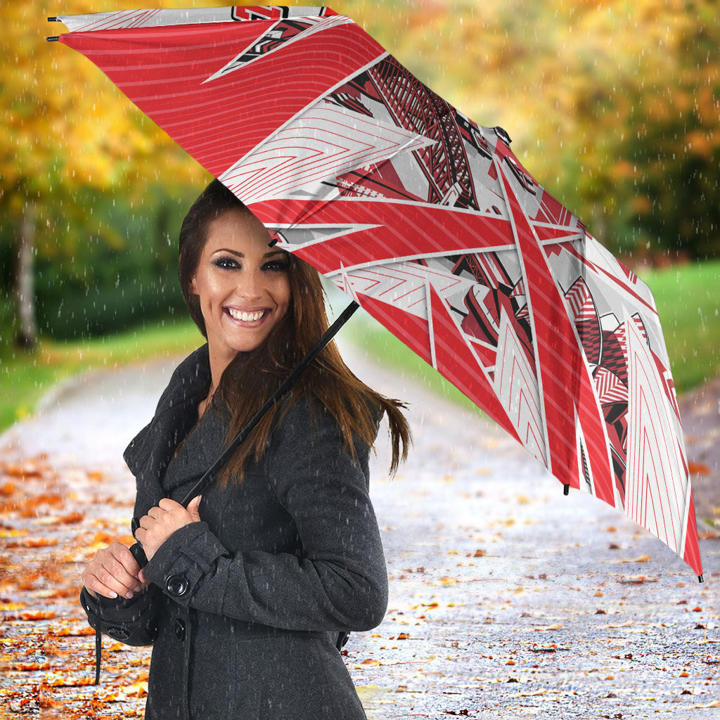 Personalised Sydney Swans Fan Pride Umbrella Fierce Swan Mascot Graphic Art With Sydney City Skyline