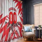 Personalised Sydney Swans Fan Pride Window Curtain Fierce Swan Mascot Graphic Art With Sydney City Skyline