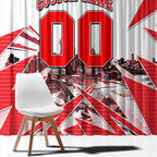 Personalised Sydney Swans Fan Pride Window Curtain Fierce Swan Mascot Graphic Art With Sydney City Skyline