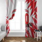 Personalised Sydney Swans Fan Pride Window Curtain Fierce Swan Mascot Graphic Art With Sydney City Skyline