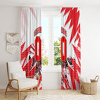 Personalised Sydney Swans Fan Pride Window Curtain Fierce Swan Mascot Graphic Art With Sydney City Skyline