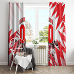 Personalised Sydney Swans Fan Pride Window Curtain Fierce Swan Mascot Graphic Art With Sydney City Skyline