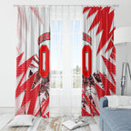 Personalised Sydney Swans Fan Pride Window Curtain Fierce Swan Mascot Graphic Art With Sydney City Skyline
