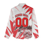 Personalised Sydney Swans Fan Pride Women Casual Shirt Fierce Swan Mascot Graphic Art With Sydney City Skyline