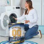 Personalised West Coast Eagles Fan Pride Laundry Basket Muscular Eagle Mascot Graphic Art With Perth City Skyline
