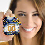 Personalised West Coast Eagles Fan Pride AirPods Case Muscular Eagle Mascot Graphic Art With Perth City Skyline
