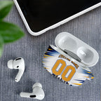 Personalised West Coast Eagles Fan Pride AirPods Case Muscular Eagle Mascot Graphic Art With Perth City Skyline