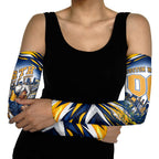 Personalised West Coast Eagles Fan Pride Arm Sleeves Muscular Eagle Mascot Graphic Art With Perth City Skyline