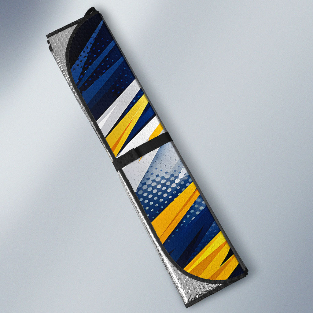 Personalised West Coast Eagles Fan Pride Auto Sun Shade Muscular Eagle Mascot Graphic Art With Perth City Skyline
