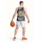 Personalised West Coast Eagles Fan Pride Basketball Jersey Muscular Eagle Mascot Graphic Art With Perth City Skyline