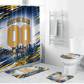 Personalised West Coast Eagles Fan Pride Bathroom Set Muscular Eagle Mascot Graphic Art With Perth City Skyline