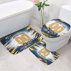 Personalised West Coast Eagles Fan Pride Bathroom Set Muscular Eagle Mascot Graphic Art With Perth City Skyline